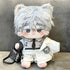 niannyyhouse 20cm Plush Doll Clothes Set, White Cat Hat Coat Shirt Pants Backpack Glasses for 8in Doll Dress Up