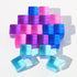 Rainbow Acrylic Gem Cubes Blocks, Educational Sensory Training Crystal Toys for Babies, Learn Color & Stacking