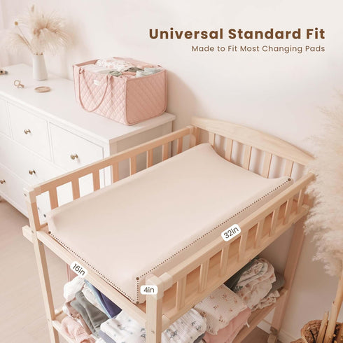 3 Pack Konssy Stretchy Changing Pad Covers for Girl, Boy, Silky Soft Changing Table Cover, Breathable Baby Nursery