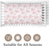 Wicbfdfv 52x28x9 Pink Christmas Pine Trees Candy Fitted Baby Crib Sheet for Boys Girls in Festive Winter Holiday Fitted