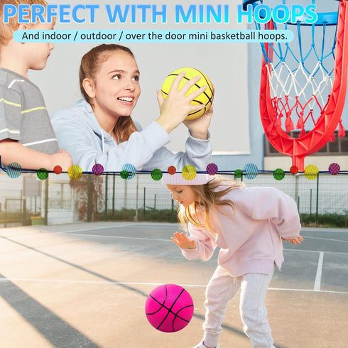 42Pcs 5" Mini Basketball Balls Bulk Set, PVC Small Basketball for Over The Door Basketball Hoop Games