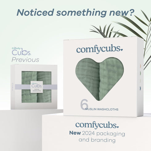 Set Baby Washcloths & Waffle Weave Blanket - Comfy Cubs