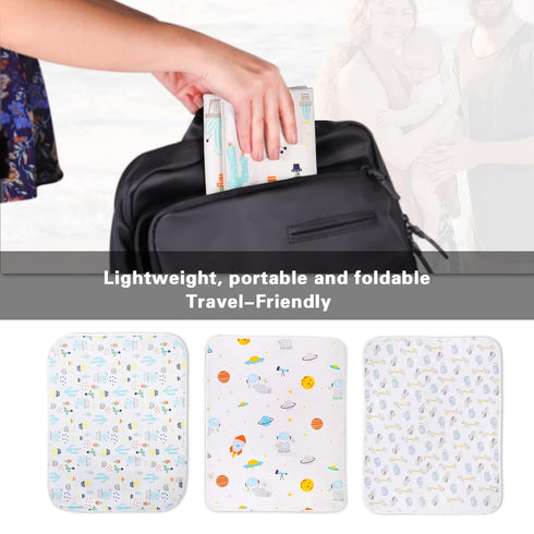 3 Pack 27.5 37.8 inches Baby Diaper Changing Pad Waterproof Portable Changing Pad Washable Mattress Pad Reusable Under