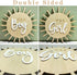 Double Sided Sun Gender Reveal Sign, Boho Sun Baby Boy or Girl Pregnancy Birth Announcement Wooden Sign, It's A Boy