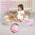Baby Doll Crib Toy Wooden Play Rocking Cradle with Mattress Pillow & Blanket for 18” Doll