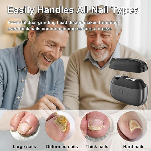 generic 3-in-1 Automatic Electric Nail Clipper Smart Electric Nail Clipper with Polishing LED Light and Nail Scraps