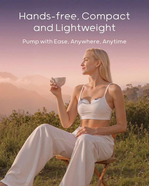 S32, 4 9 18/21/24MM (2 Packs, Nuliie Hands-Free Breast Pump Wearable Breastfeeding Pump Modes Levels with Flange