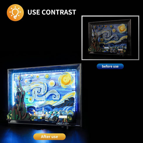 Vaodest LED Light for Lego 21333 Vincent Van Gogh - The Starry Night Model Set, LED Light Only