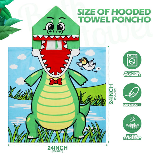 3 Pack Baby(47 24 Inch,Shark, Chumia Kids Hooded Beach Poncho Towels Toddler Swim Pool Bath Towels with Hood Thicker