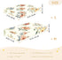 CZXW 52" 28" Floral Botanical Pattern Crib Sheets Fitted x Natural Cotton Soft & Breathable for Baby Crib Mattress