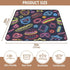 KUEJOP 50x50 inch Tummy Cute Neon Food Baby Play Mat for Floor, Playpen Mat,Thicken Soft Non-Slip Time Mat for Toddlers