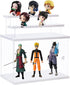 2 (12.4x7x8.6in) Dezzer Acrylic Display Case Stand with Ladder Shelves, Clear Dustproof Protection Storage Display Box