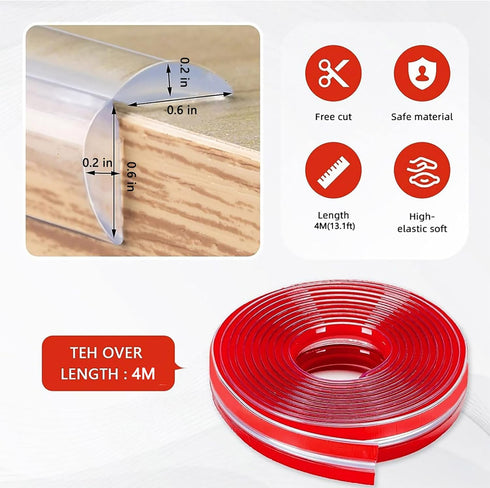 PUWANY with3M (0.6x0.6 13.1 Edge Protector Strip, Corner Protector Baby,Corner Protectors for Furniture AdhesiveftSafe