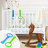 Baby Pull Up Rings, 2 Pcs Bed Stand Up Assistant, Play Gym Crib Pull Ring for Toddler Kids Children Walking Training