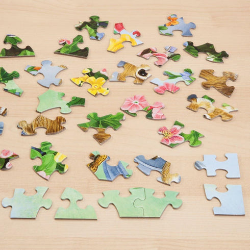 ‘Birdbath Haven’ - 500 Piece Jigsaw Puzzle for Adults by Artist Kathy Bambeck, Bits And Pieces - 18” x 24”