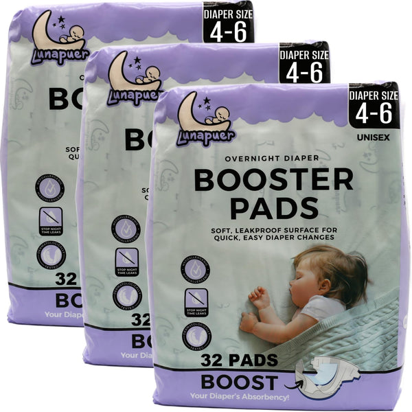 Diaper Booster Pads Overnight Adhesive Diaper Inserts for Boys & Girls Overnight