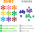 Snowflake Interlocking Building Block Educational Toy, 300PCS for Kids Ages 3+, Multi-Color STEM Toy with Carrying Case