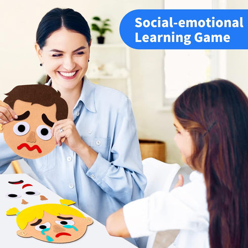 116 6 3+ Craftstory Pcs Feeling & Emotions Busy Board Sensory Toys for Toddlers - Family Face Boards