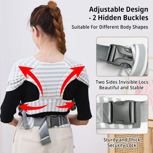 CUBY Newborn Baby Wraps Carrier, Easy to Wear Front Newborn Carriers, Adjust and Soft Cotton Baby Front Wraps Carrier