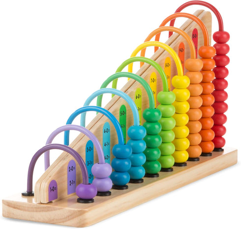 Melissa & Doug Add & Subtract Abacus, Educational Toy with 55 Colorful Beads