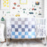 5 Set SmoothNovelty Pcs Cars Theme Baby Crib Bedding Include Checkered Crib Sheets Bed Skirt Comforter Pad Cover Wall
