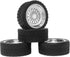 4PCS 65mm RC Rally Car Rubber Tires and Plastic Plating Wheel Rims Set for 1/10 RC On-Road Drift Racing Car