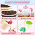 Wooden Tea Set for Little Girls, Birthday Gift for 2-4 Year Old, Play Food Sets for Kids Kitchen Accessories