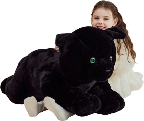 IKASA Black Cat Stuffed Animals Plush Toys,Giant Big Large Jumbo Soft Toy,30"