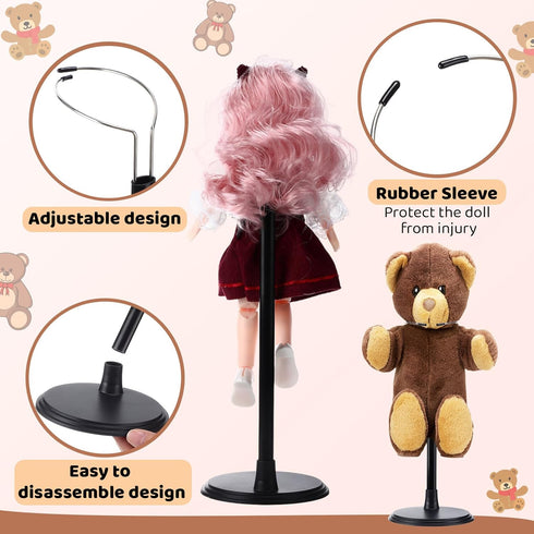 12 14 18 Inches Yaocom Pcs Adjustable Doll Stand Display Holder for to Action Figure Stands with Expandable Waist Wire