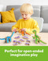Playset, 3 4 5 Coogam Build Your Own Dinosaurs Toy, Snap Together Building Dinosaurs Wooden STEM Take Apart Dinosaur