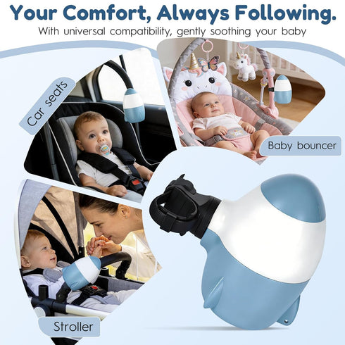 KIYPUT 5 Rechargeable Baby Stroller Rocker, Universal Stroller Accessories with Vibration Levels and Gentle Quiet