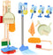 Dreamon Wooden Toddler Cleaning Set - 11Pcs Kids Cleaning Toy Set with