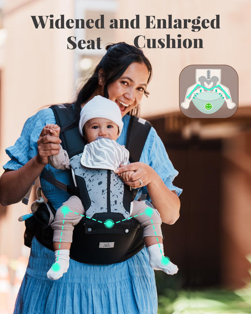 6-in-1 7-50lbs, Baby Carrier, MOMTORY Safety-Certified Baby Carrier Newborn to Toddler, Adjustable Detachable Infant