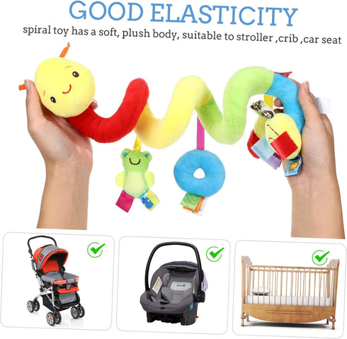 Car Seat Toys, Toys for Car Seat Crib Mobile Bed Around Rattle Bell Cartoon Insect Stroller Hanging Stuffed Wrap Spiral