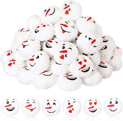 Hiboom 96 Pcs Plush Snowball for Indoor Outdoor Snowball Fights, Soft Fake Snowballs for Christmas Snowball Fight