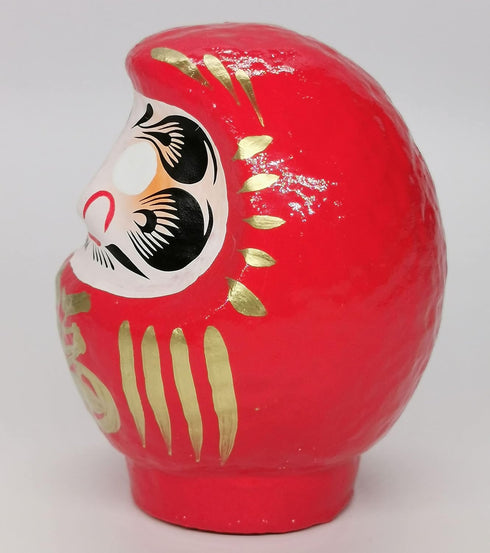 Daruma Doll 3.7 Inch Tall (Red), Paper-Mache, Handcrafted Traditional Crafts from Japan