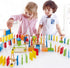 Hape Dynamo Wooden Domino Set | Award Winning Building Block Set for Kids, 107 Solid Pieces of Fun