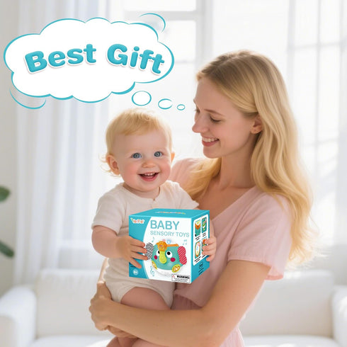6-12 Crawling Toys - Baby Toys Months, Elephant Musical Toy with Lights & Sounds, Interactive Learning Baby Crawling