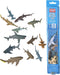 Wild Republic Shark Toys Nature Tube, 12-Piece Aquatic Animal Educational Toys, Shark Party Supplies