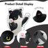 Long Cat Plush Pillow, 43.3in Cute Black Cat Plushie Stuffed Animal Body Pillow, Kawaii Doll Toy Gift