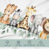 32"/34" 16" HawSkgFub Safari Jungle Baby Animal Leaf Changing Pad Cover, Natural Elephant Giraffe Zebra Lion Tiger