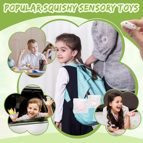 Yidayes 28pcs Pack,Fidget 4-8 8-12 (28pcs) Squishy Toys Kit,Include taba Squishies Party Favors for Kids Treasure Box