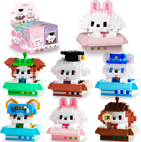 HIGH GODO 6 Pack Animals Dog Party Favors Building Set, 1990PCS Cute