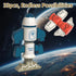 3-5, 33 Playset DIY Magnetic Robot Building Toy for Kids PCS STEM Stacking with Storage Box, Rocket Robot Creative Kit
