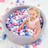 Wilwolfer Foam Ball Pit for Toddlers - Large Baby Ball Pit with Soft Memory Sponge - Indoor Outdoor Baby Playpen
