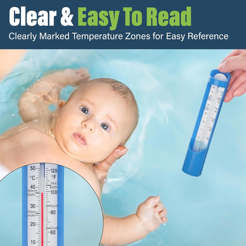 Swimming 230 mm Swimming Pool Thermometer - Scoop Sampling Water Temperature Thermometer for Bath Pool Ice Bath - Easy