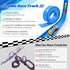 12 Set: 3+ 1/64th Flex Track Ft Starter Portable Rolls Up Race Tracks for Kids - DIY Race Car Ramp Track with Suction