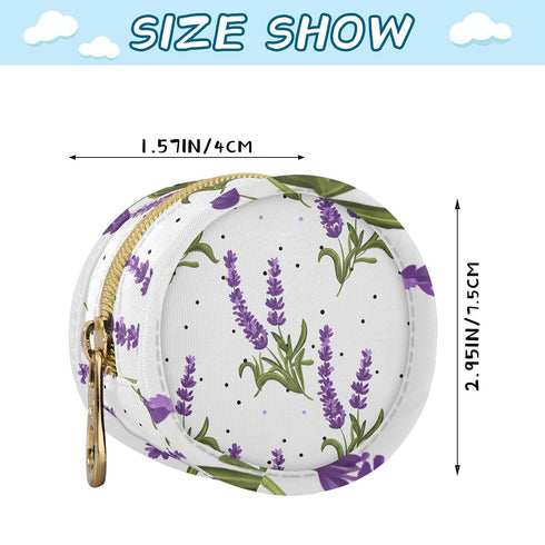 YETTASBIN Lavender Portable Pacifier Holder Case with Metal Hook Buckle & Zipper for Diaper Bag and Stroller, Versatile