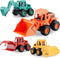 4 Pack Colorful Friction Powered Construction Truck Toys for 3 Years Old Boys and Girls Kids