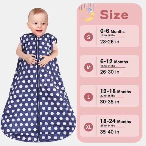 6-12 3 Pack 100% 2-Way 0.3 GUNTAIL Baby Sleep Sack Months Baby Wearable Blanket Rayon Cotton Zipper Toddler Sleeping